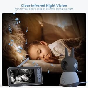 ⭐ Ultimate ieGeek 2K Baby Monitor – 2 Cameras, 5” HD Screen, Smart Pan-Tilt-Zoom, Night Vision, Cry Alerts & App Control