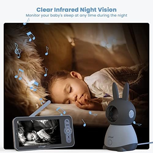 ⭐ Ultimate ieGeek 2K Baby Monitor – 2 Cameras, 5” HD Screen, Smart Pan-Tilt-Zoom, Night Vision, Cry Alerts & App Control