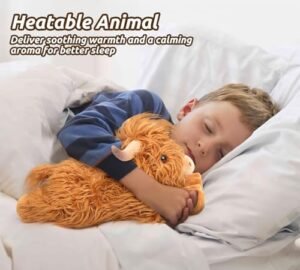 Best Highland Cow Stuffed Animals – 6″ Microwavable Heating Pad Plush for Cramps, Pain & Anxiety Relief