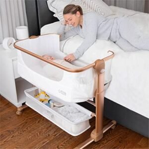 Top 4 Reasons to Choose the KoolerThings Baby Bassinet, Bedside Sleeper for Baby, Easy Folding Portable Crib with Storage Basket for Newborn, Bedside Bassinet, Comfy Mattress/Travel Bag Included