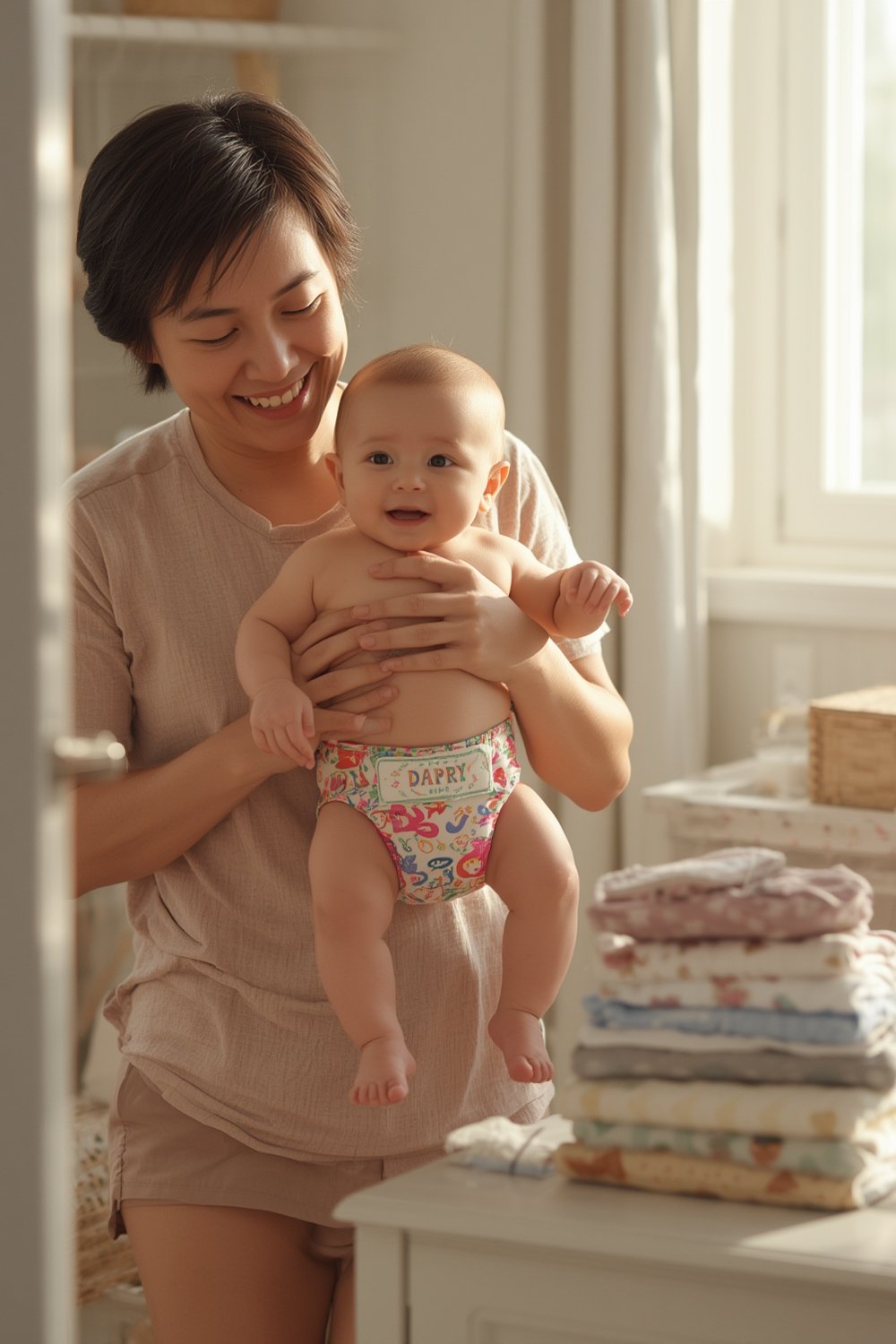 reusable baby diapers - Illustration 1