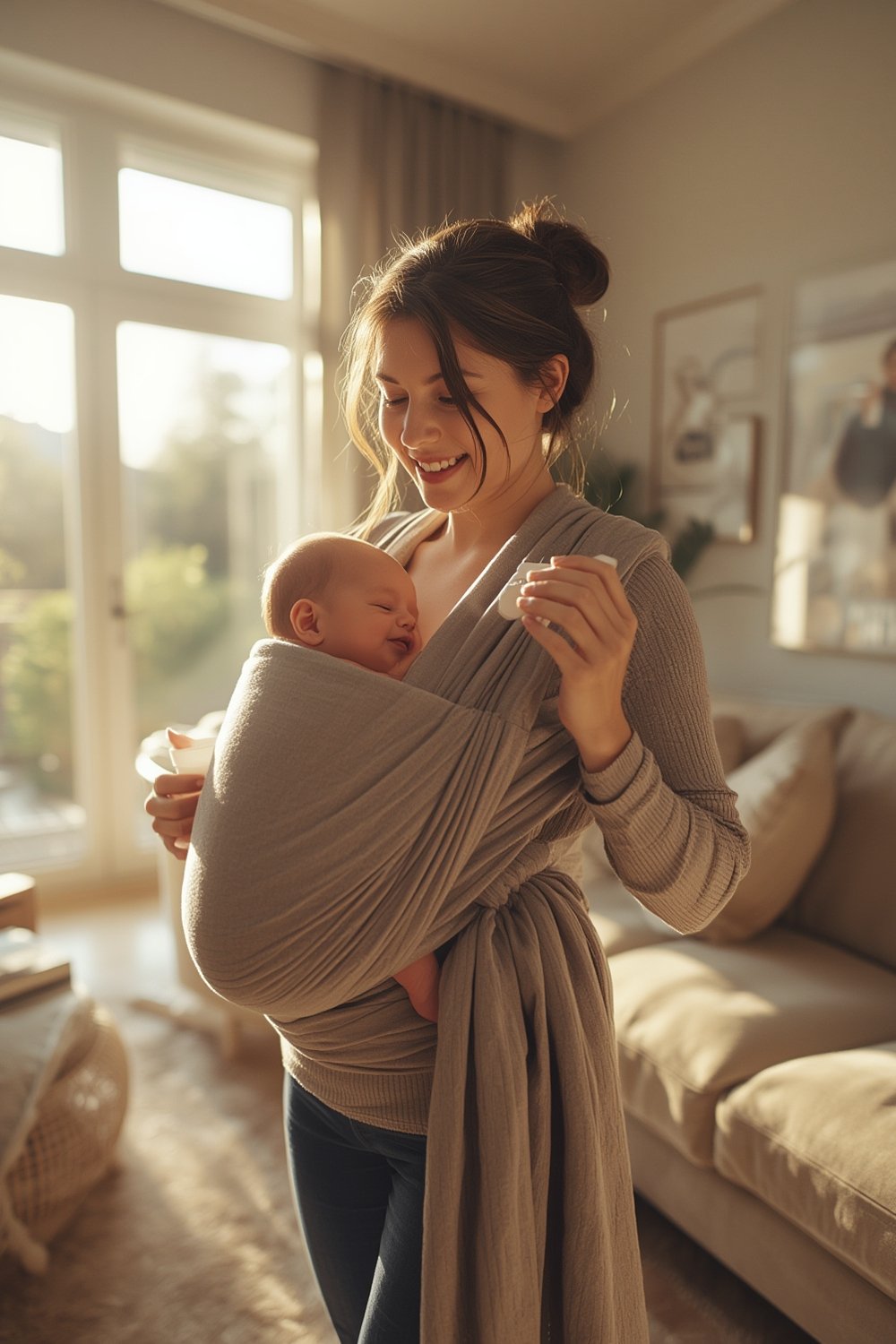 Baby Carrier: 7 Ultimate Steps For Amazing Hands-Free Comfort (2026) 1 baby carrier in use - parent wearing soft wrap baby carrier with ergonomic design