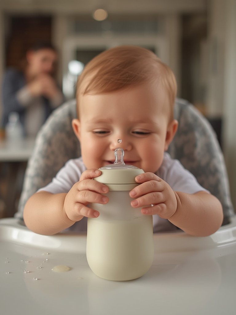 baby sippy - silicone tumbler in action
