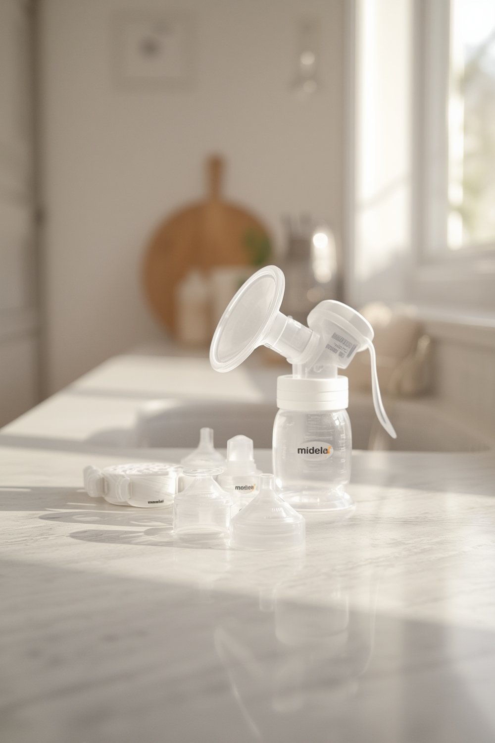 breast pump in use for convenient breast milk collection