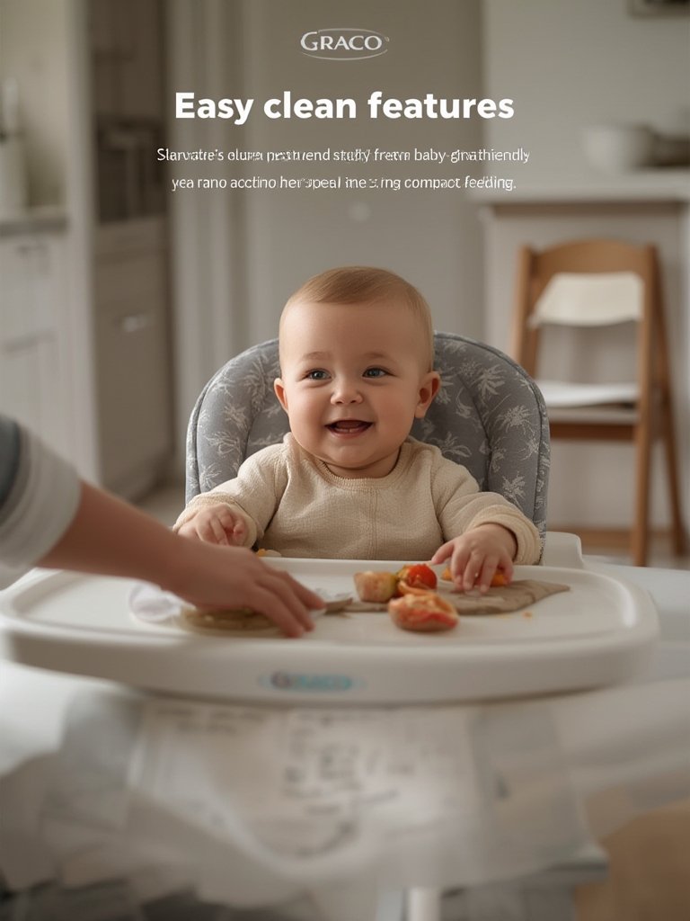 foldable highchair ultra slim profile fast folding baby feeding chair portability