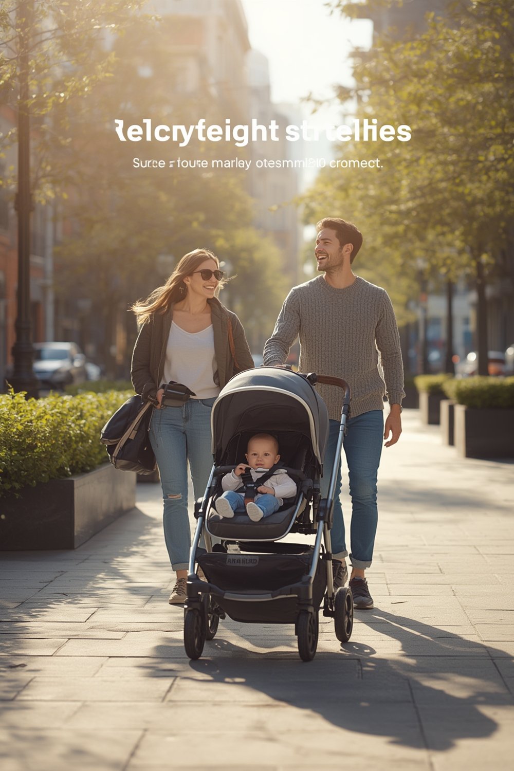 lightweight stroller used in city setting