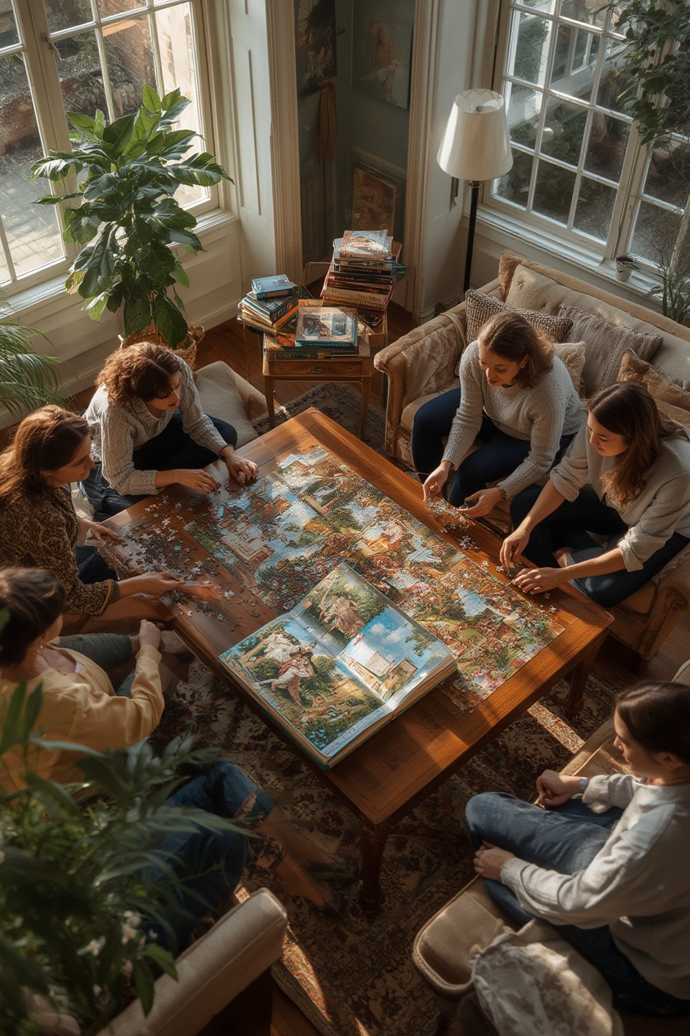 Austen puzzle jigsaw unboxed on table