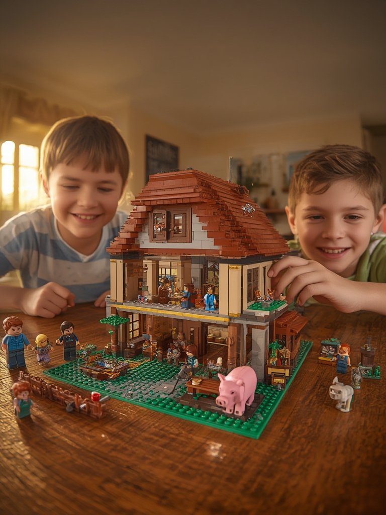 Minecraft LEGO: 7 Ultimate Secrets For Amazing Builds In 2026 2 Minecraft pig house - LEGO farm and minifigures in play