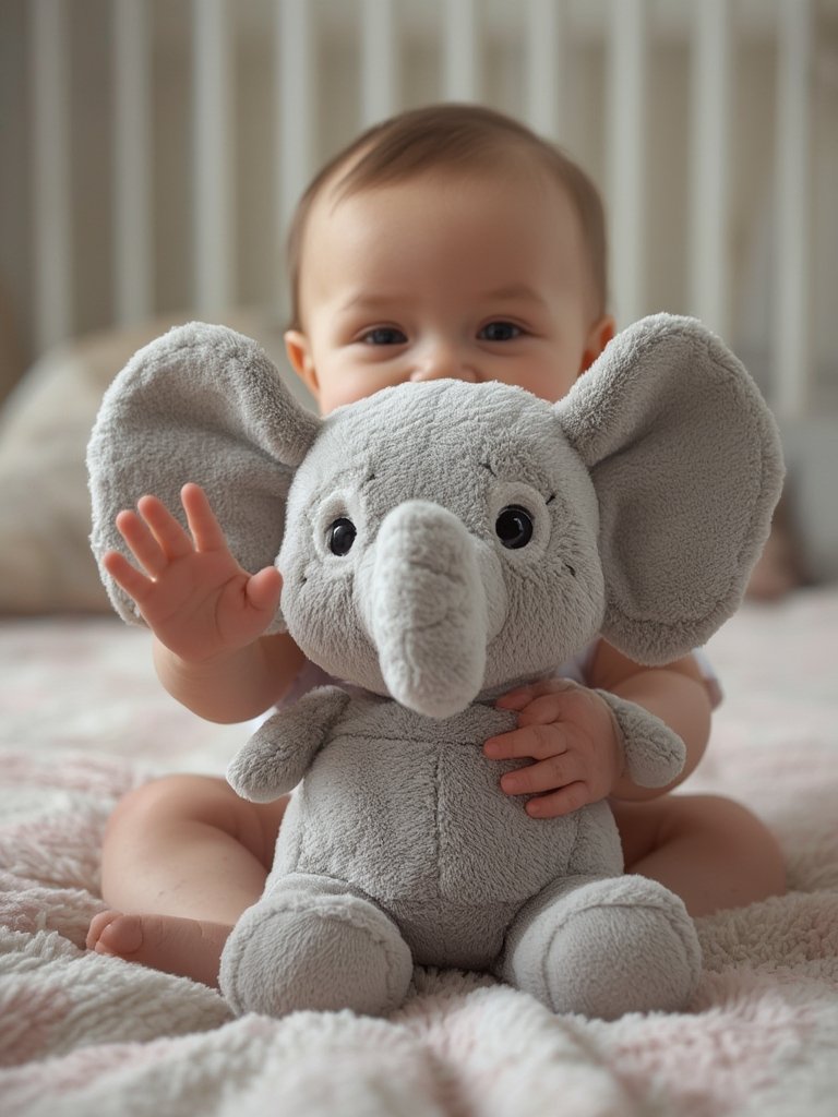 Elephant Plush: 10 Ultimate Checklist For Best Baby Gifts 2026 2 animated plush elephant playing peekaboo - GUND Flappy in action