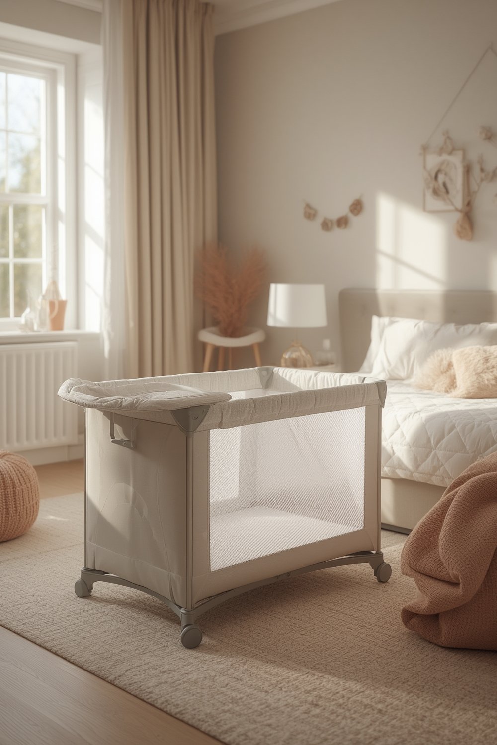 baby playard in nursery setup - BABY JOY 5-in-1 Pack and Play