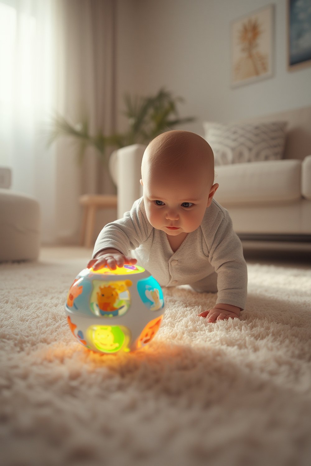 Crawling Toy: 7 Ultimate Steps For Amazing Baby Development 1 crawling toy VTech Wiggle and Crawl Ball in action