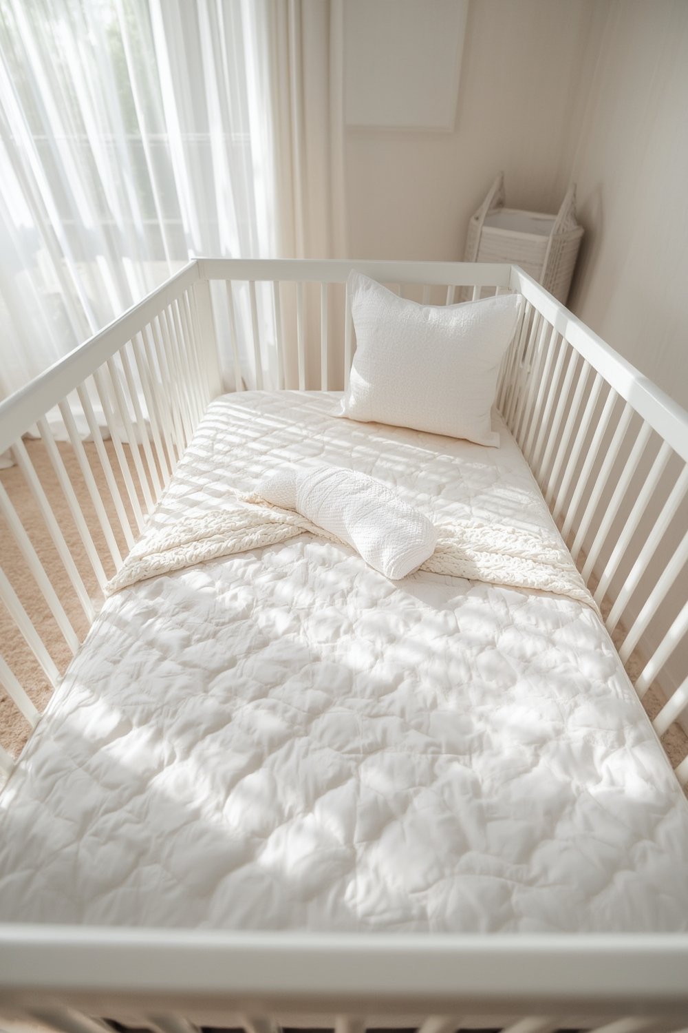 Crib Protector: 5 Ultimate Steps For Amazing Mattress Care 2026 1 crib protector fitted on crib mattress - showing secure fit and noiseless cover