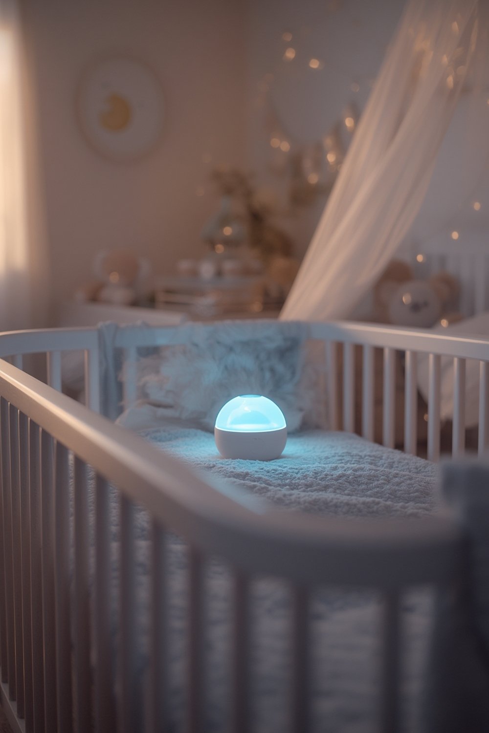 crib soother in soothing nursery environment