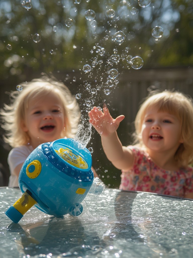 No spill design Bluey Bubbles bubble machine mess free