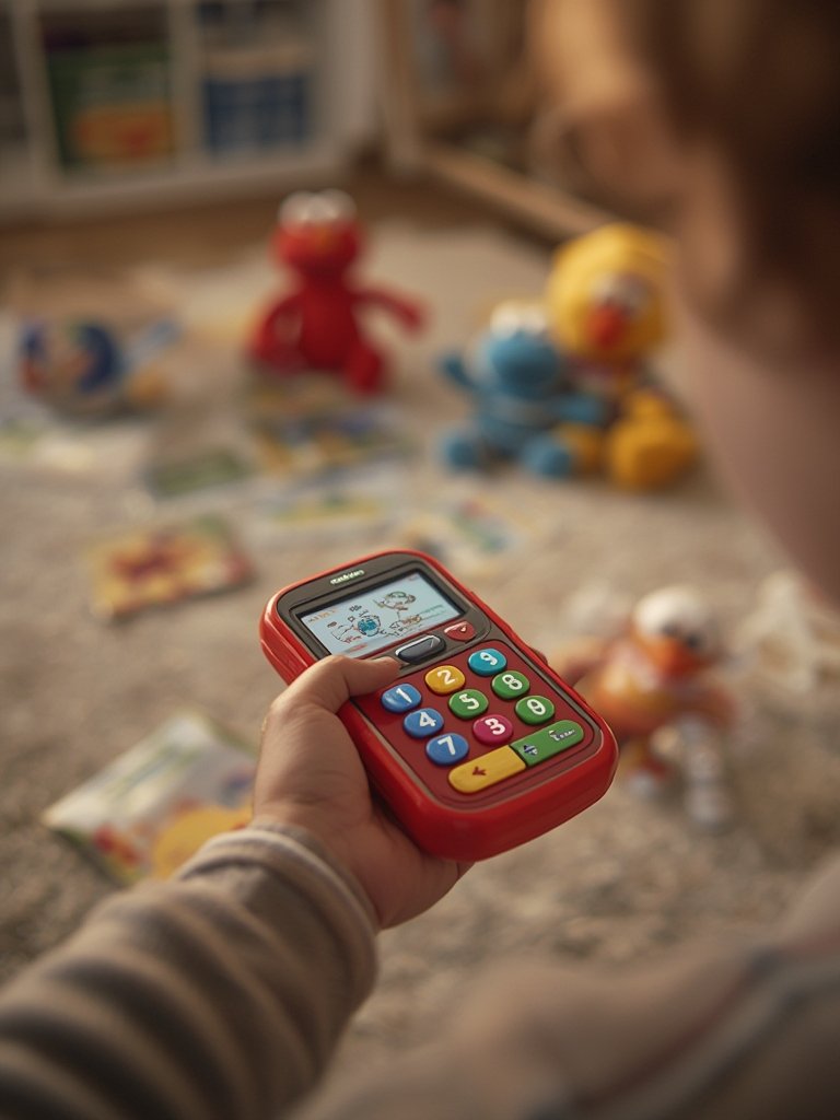 sesame street toy - pretend phone with elmo and friends