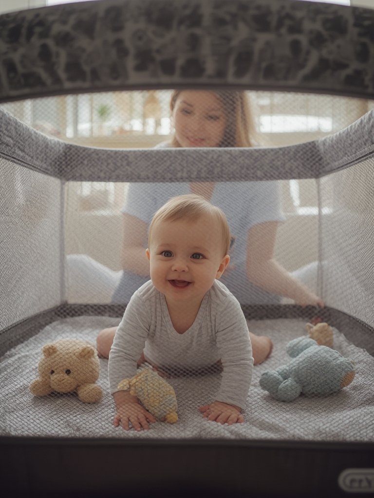 Portable Playard: 7 Ultimate Steps For Amazing Baby Travel In 2026 2 portable playard in use as travel playpen, family on vacation