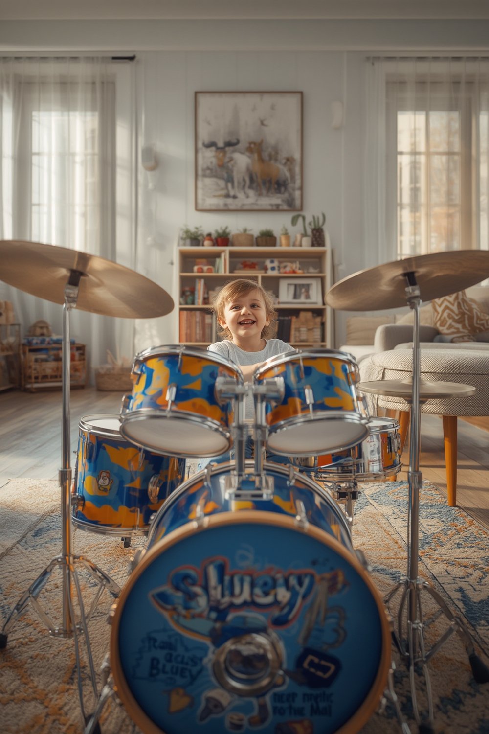 Bluey drums electronic drum set for kids