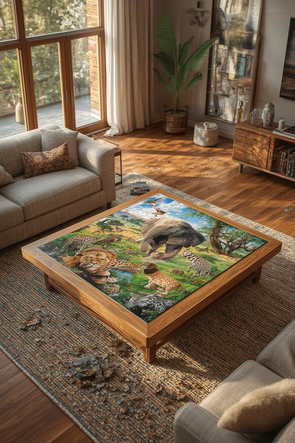 Animal Puzzle: 10 Ultimate Steps For Amazing 2026 Results 1 animal puzzle being assembled on a wooden table