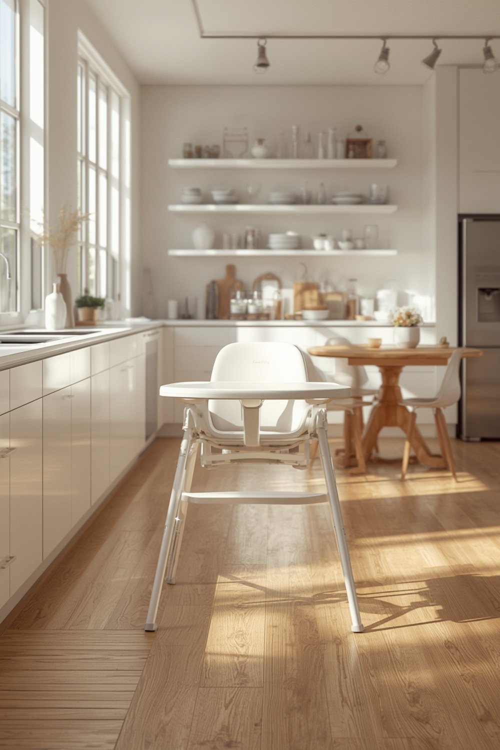 convertible highchair eat and grow in use with infant