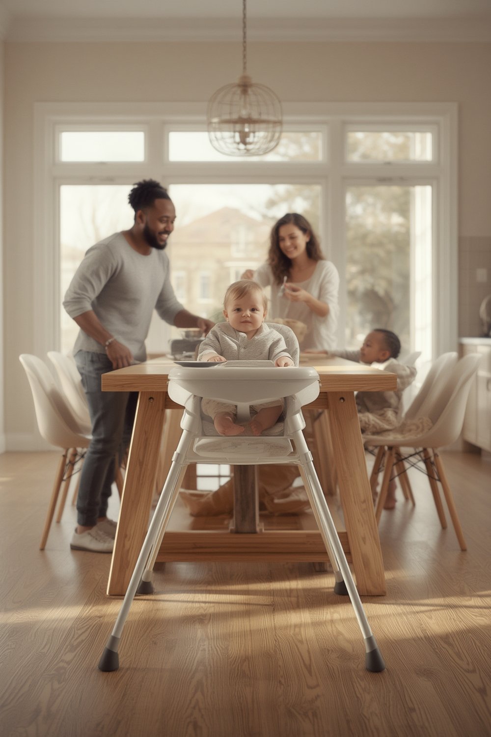 convertible highchair in Pop Star White - product view