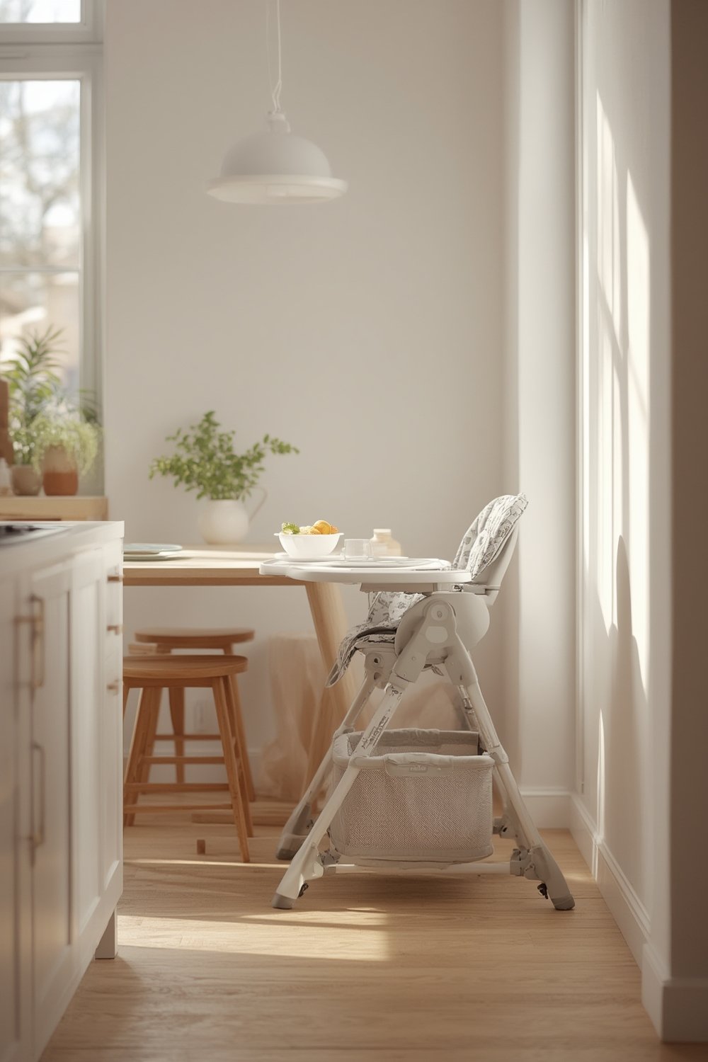 High Chair: 7 Ultimate Checklist for Best Feeding Solution 2026 1 Graco Slim Snacker high chair in modern kitchen, easy to clean highchair