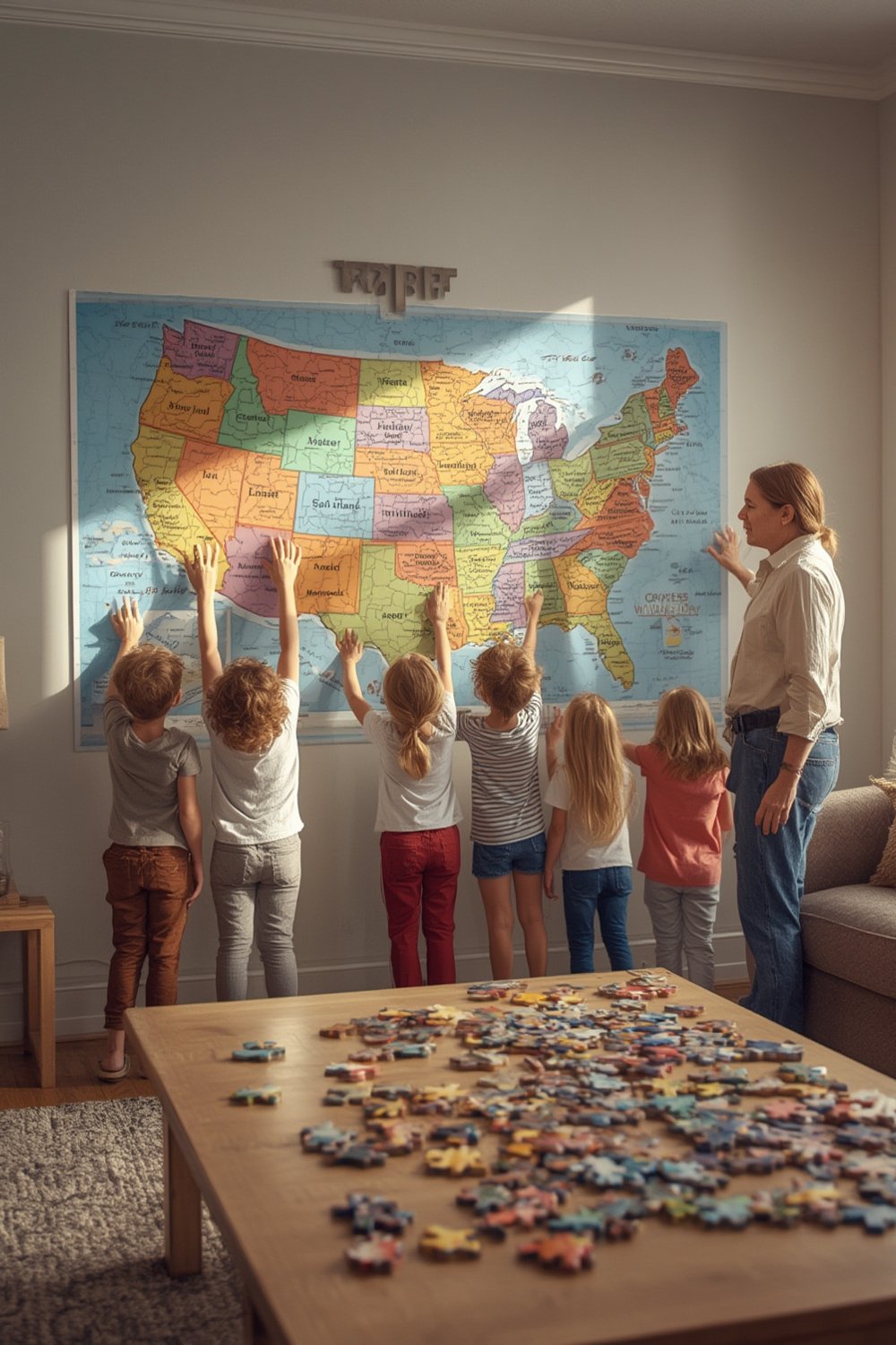 Magnetic Map: 10 Ultimate Steps For Easy U.S. Geography Learning 2026 1 magnetic map in use showing a child assembling state magnets for USA landmarks