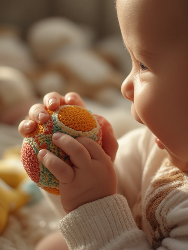 newborn rattle by Sassy for sensory play