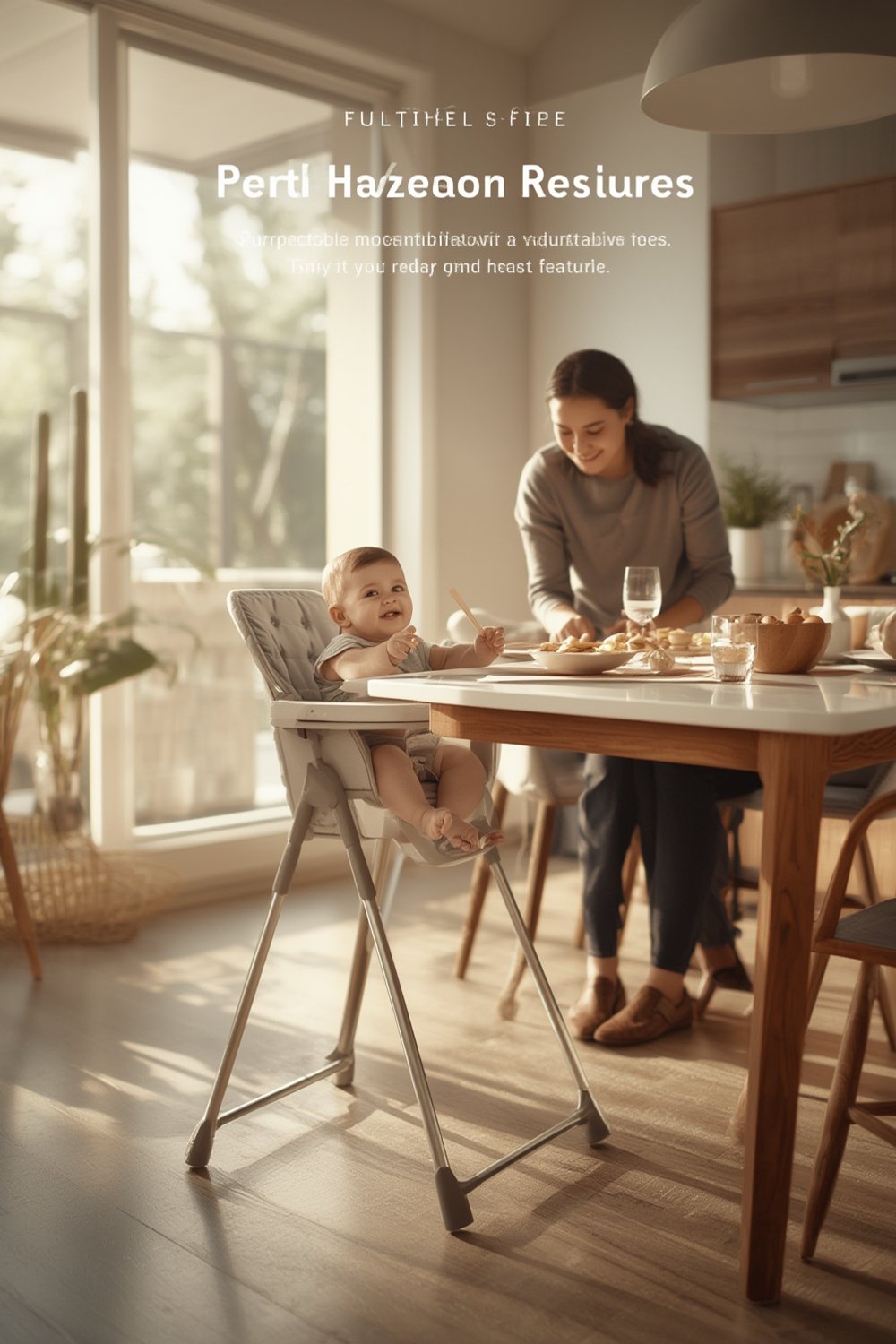 portable highchair in use for baby mealtime solution